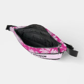  bloemenroze magenta toile de jouy monogram heuptasje (Open)