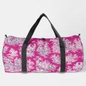 bloemenroze magenta toile de jouy monogram plunjezak (Achterkant)