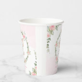 Bloemenroze olifant kleine pinda baby shower papieren bekers (Rechts)