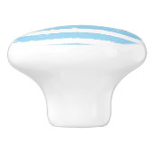 Bloemenroze Paarse Waterverf Strepen Naam Keramisc Keramische Knop (Zijkant)