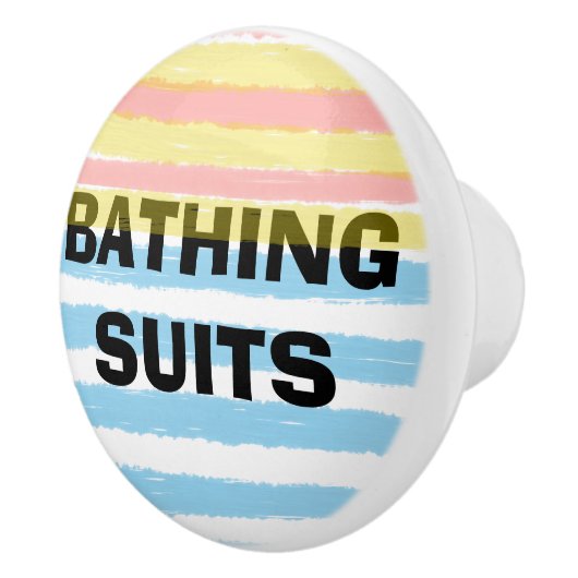 Bloemenroze Paarse Waterverf Strepen Naam Keramisc Keramische Knop (Rechts)