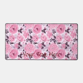 Bloemenroze paletpatroon bureaumat