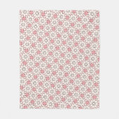Bloemenroze patroon fleece deken (Voorkant)