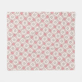 Bloemenroze patroon fleece deken (Voorkant (Horizontaal))