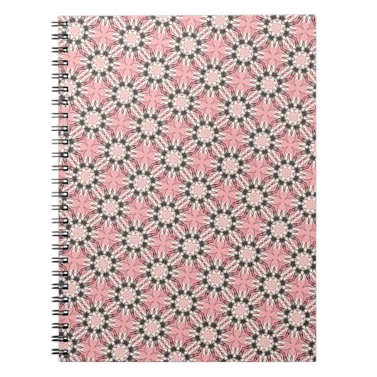 Bloemenroze patroon notitieboek (Voorkant)