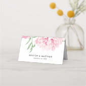 Bloemenroze pioen Boho Botanische Elegant Plaatskaartje (Achterkant)