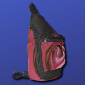 Bloemenroze roos bloemen monogram draagtas sling bag