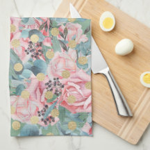 Bloemenroze roségoud polka dot  groen blauw