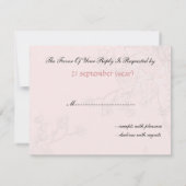 bloemenroze vogelkooi, liefdesvogels RSVP (Achterkant)