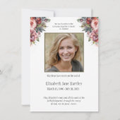 Bloemenrozenkrans foto begrafenis condoleance symp bedankkaart (Achterkant)