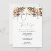 Bloemenrozenkrans foto begrafenis condoleance symp bedankkaart (Voorkant)