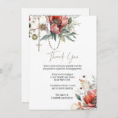 Bloemenrozenkrans foto begrafenis condoleance symp bedankkaart (Voorkant / Achterkant)