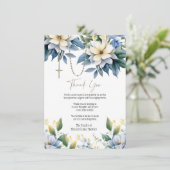 Bloemenrozenkrans foto begrafenis condoleance symp bedankkaart (Staand voorkant)