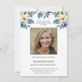 Bloemenrozenkrans foto begrafenis condoleance symp bedankkaart (Achterkant)