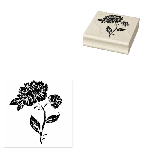 bloemenrubber kunststempel rubberstempel (Gestempeld)