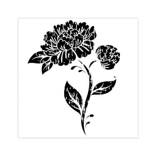  bloemenrubber kunststempel rubberstempel (Afrduk)