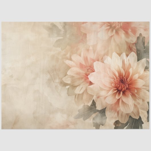 bloemenrustieke efemere decoupage tissuepapier (Voorkant)