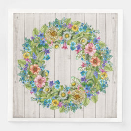 bloemenrustieke feestartikelen servetten