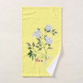 Bloemens in geel mellow bad handdoek (Handdoek)