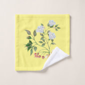 Bloemens in geel mellow bad handdoek (Wasdoekje)