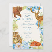 Bloemensafari bos moeder natuur baby shower kaart (Voorkant)