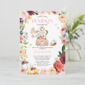 Bloemensafari Dieren Pompoen rijden per Baby showe Kaart (Staand voorkant)