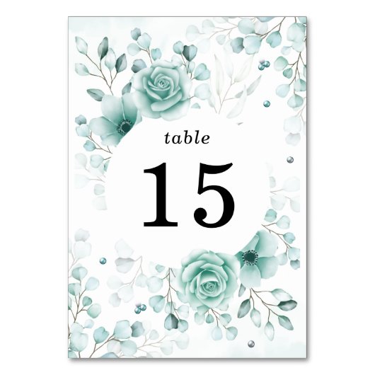 Bloemensalie greens Bruiloft Kaart (Voorkant)