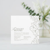 Bloemensalie groen de avond voor de repetitie kaart (Staand voorkant)