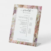 Bloemensalon prijslijst reclamebord met voetstuk