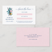 Bloemenschaar White Hair Stylist Deel de Liefde Aanbevelingskaartje (Voorkant / Achterkant)