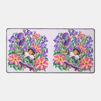 Bloemenschaatsboard Skater Paars Roze Sportcadeau Bureaumat