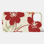 Bloemenschaduwen in rood en oranje Case-Mate iPhone case (Achterkant (horizontaal))