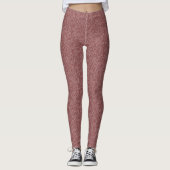 Bloemenschattige Roze Roze Leggings (Voorkant)