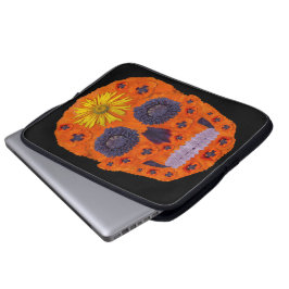Bloemenschedel 1 laptop sleeve