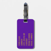 Bloemenschedel 4 - Tropisch Bagagelabel (Achterkant verticaal)