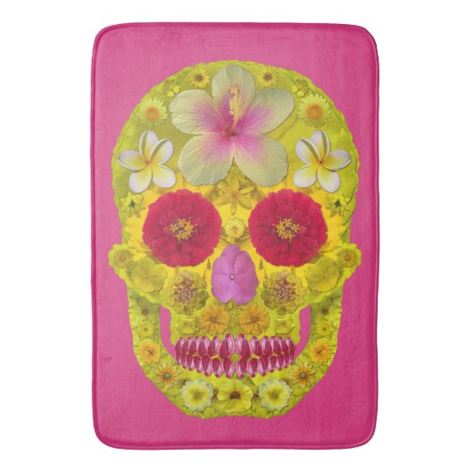 Bloemenschedel 8 badmat (Voorkant Verticaal)