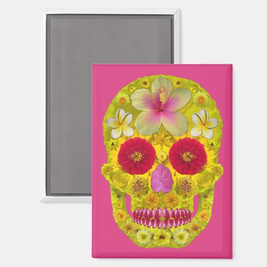 Bloemenschedel 8 magneet (Voorkant / Achterkant)