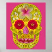 Bloemenschedel 8 poster (Voorkant)