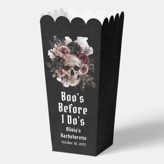Bloemenschedel Bruidspartij voor ik Trouw Bedankdoosjes (Voorkant)