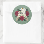 Bloemenschedel Dia de los Muertos | STICKER (Tas)