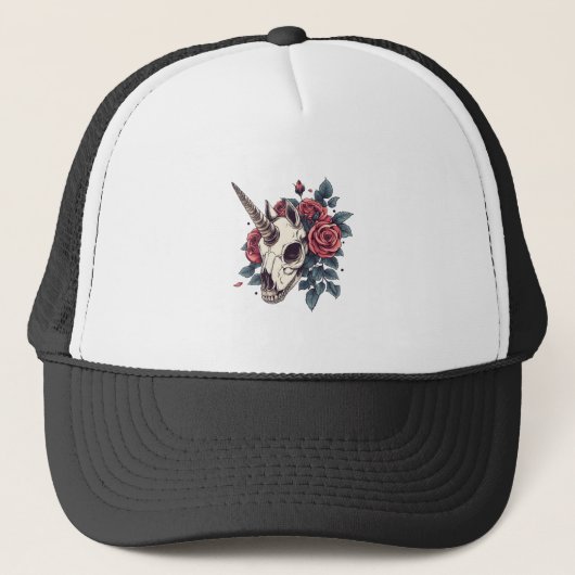 Bloemenschedel Eenhoorn (1) Trucker Pet (Voorkant)