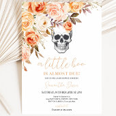Bloemenschedel Halloween Baby Shower Kaart