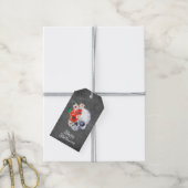Bloemenschedel Halloween Cadeaulabel (Met Touw)