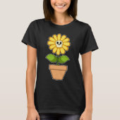 Bloemenschedel Halloween T-shirt (Voorkant)