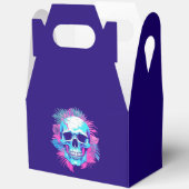 Bloemenschedel in Vaporwave-stijl Bedankdoosjes (Open)