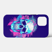 Bloemenschedel in Vaporwave-stijl Case-Mate iPhone Case (Achterkant (horizontaal))