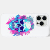 Bloemenschedel in Vaporwave-stijl Case-Mate iPhone Case (Achterkant (horizontaal))
