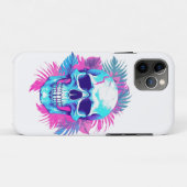 Bloemenschedel in Vaporwave-stijl Case-Mate iPhone Case (Achterkant (horizontaal))