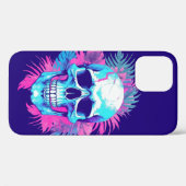 Bloemenschedel in Vaporwave-stijl Case-Mate iPhone Case (Achterkant (horizontaal))