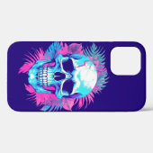 Bloemenschedel in Vaporwave-stijl Case-Mate iPhone Case (Achterkant (horizontaal))